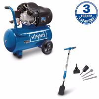 Компресор 50л Scheppach HC53DC с пневматичен инструмент Scheppach AERO2Spade